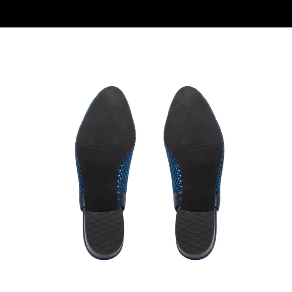 David Tate Women's Glenna Stretched Fabric Slingback Pump - Navy